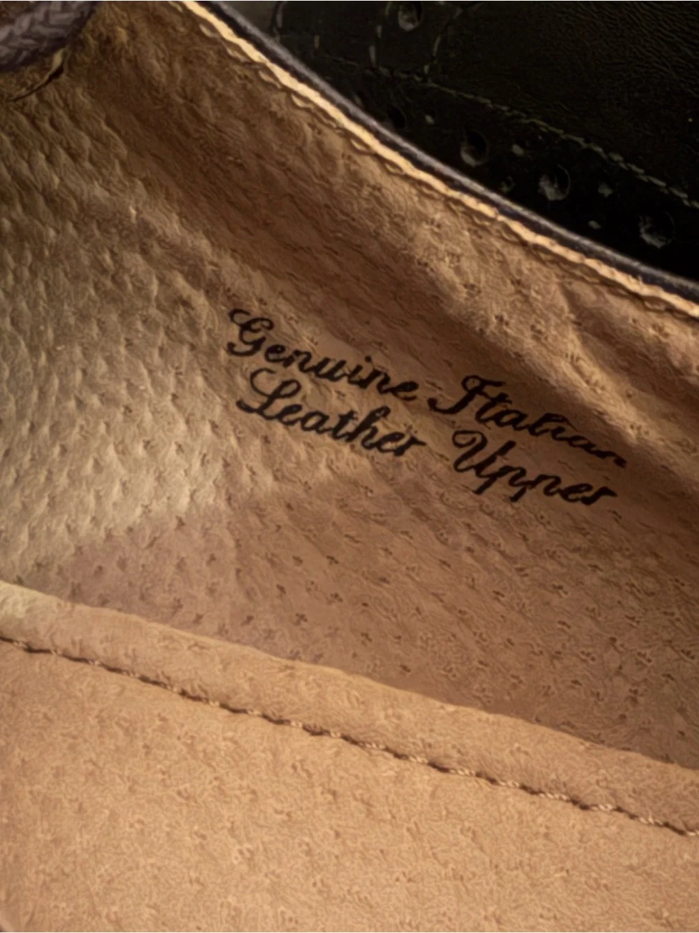 Banana Republic Black Leather Wingtip Derbys with Brown Trim